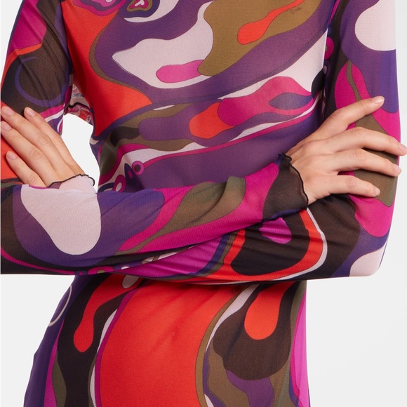 Emilio Pucci Orchidee Mesh Maxi Dress - Picture 11 of 11